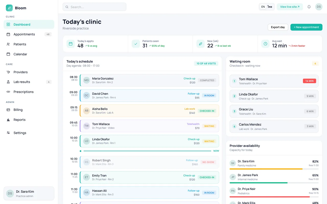 Bloom Clinic — Healthcare