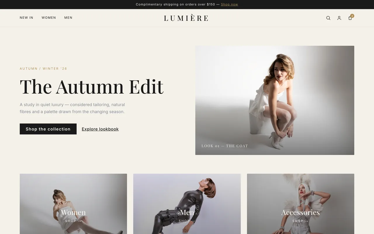 Lumière — E-commerce