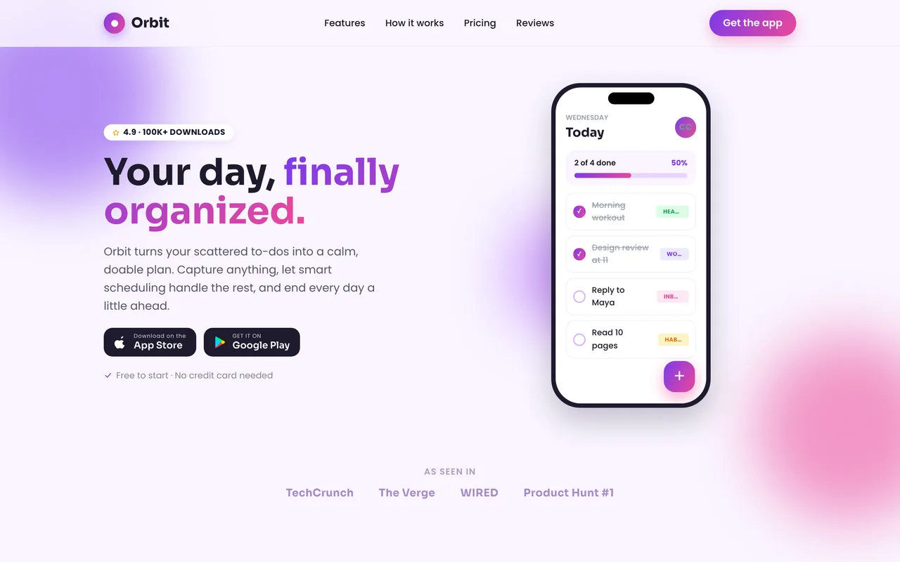 Orbit — Mobile app
