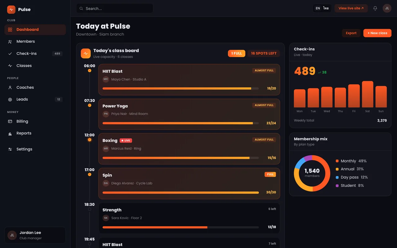 Pulse Manager — Fitness