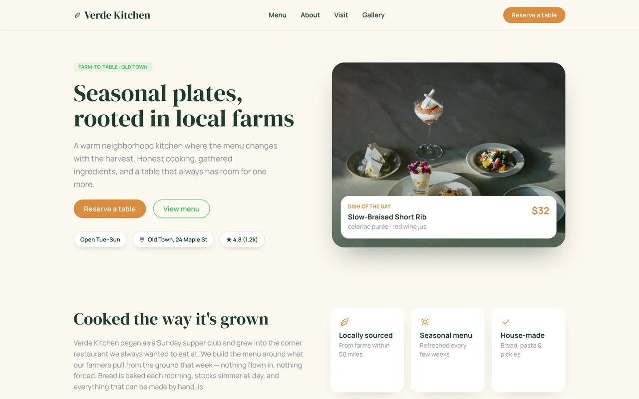 Verde Kitchen — Restaurant